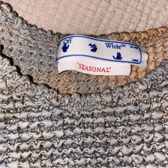 Off-White Cut Out Long-Sleeved Top - Picture 6 of 7